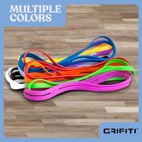 GRIFITI Band Joes X Cross Style 12" Assorted Color 10 Pack Big Strong Elastic Rubberbands Pressure Cooking, Office, Puzzles, Board Games Heat Cold UV Large Colorful Heavy Giant Silicone Rubber Bands