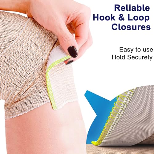 24 Pack Elastic Bandage Wrap 2” Bandage Wrap with Hook and Loop Closure on Both Ends Self Adhesive Bandage Wrap for Sports, Medical, and Injury Recovery - size: 2 Inch