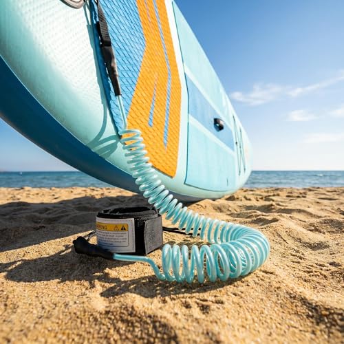 Surfboard Leash, Straight Surf Board Leg Rope with Wrist/Ankle Strap - Universal Design for Shortboards, Longboards, Paddleboards - Surfboard Replacement Accessory - color: Yellow