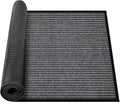 MYFAMIREA Commercial Floor Mat 4' x 8' Extra Large Front Door Industrial Rug Heavy Duty Brush Step Entrance Mat Weather Utility Rug with Non Slip Rubber Backing Low Profile for Entryway, Charcoal Grey - size: 4 x 8 Feet