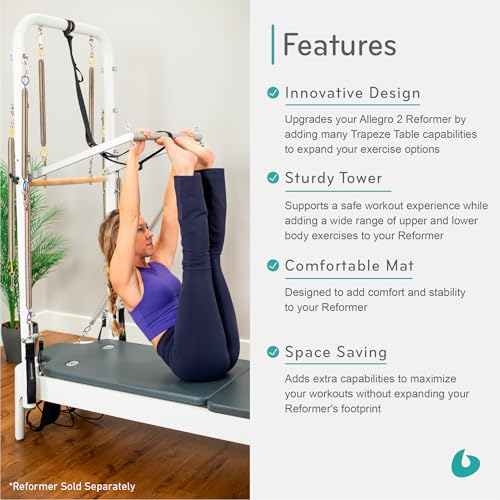 Balanced Body Mat Retrofit Kit for Allegro 2 Reformer, Pilates Reformer Exercise Equipment Accessory, Workout Equipment for Home or Pilates Studio Use