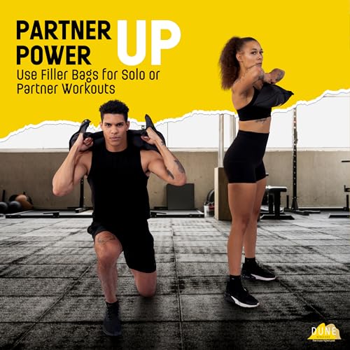 Sandbags for Working Out (Unfilled) - Enhance Your Fitness with Our Workout Sandbag, Versatile & Durable Sand Bags for Weight Training 15-75 lbs - Sandbags for Fitness Guide Included - color: Dark Gray