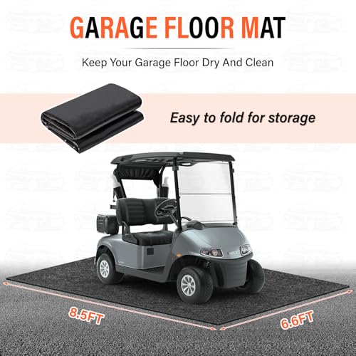 Garage Floor Mats for Under Car,6.6x8.5 FT Oil Spill Mat | Oil Absorbent Golf Cart Parking Mat,Protect Floors from Oil Drips,Spills,Stains and Splatters - size: GFM-6.6x8.5 FT