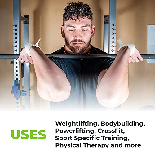 Gradient Fitness Lifting Straps | Wrist Straps for Weightlifting, Deadlift Straps, Lifting Straps for Weightlifting, Straps for Weight Lifting, Weight Lifting Straps for Men/Women, Gym Lifting Grips - color: White