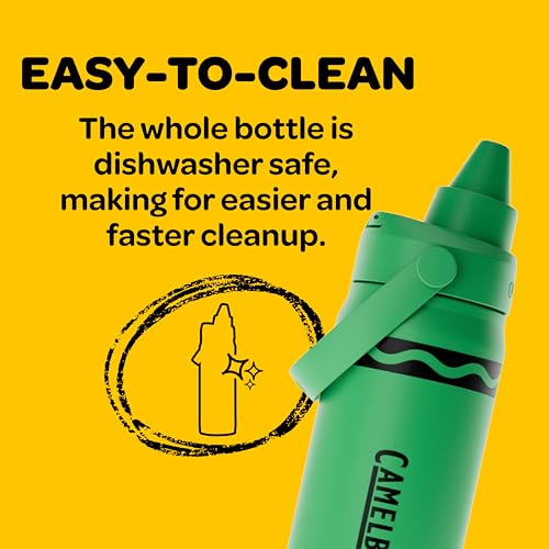 CamelBak Crayola Chug Insulated Stainless Steel Water Bottle, Cold Retention Design with Spill Resistant Chug Lid for Everyday Hydration, 16oz, Cherry Red - color: Cherry Red