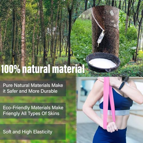 FTTYONE 5-Level Resistance Bands for Men and Women | Exercise Bands at Home and Gym, Long Exercise Workout Full-Body Training, Fitness, Physical Therapy, Leg Strength Training