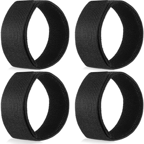 JaGely 2 Pairs Black Boot Blousers Elastic Boot Straps Bands Blousing Straps Ankle Hook and Loop for Hunting Hiking Cycling - size: 5 cm*30 cm