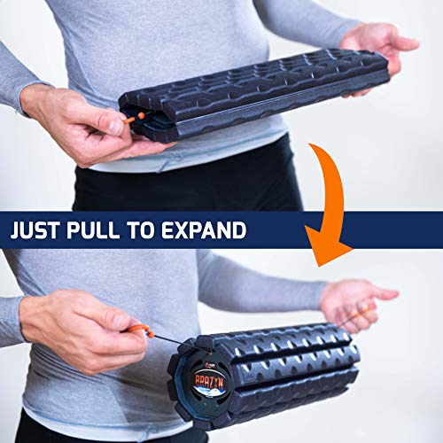 Brazyn Morph Foam Roller: Collapsible Travel Foam Roller for Back Pain Relief, Workout Muscle Recovery, Back Massager, Deep Tissue Leg Massage, Back Cracker (Sage, Traditional) - color: Sage, size: Traditional