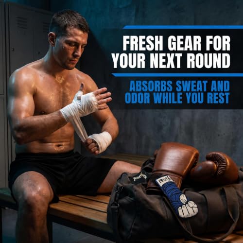 LIVEVIE Hygeen Activated Charcoal Glove Odor Absorber | 2-Pack Natural Deodorizer for Boxing, MMA & Gym Gloves | Long-Lasting Moisture Wicking Freshener for Routine Care, Blue - color: Blue