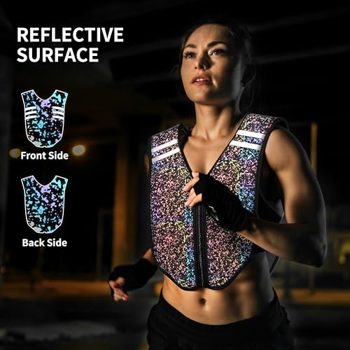 PROIRON Weighted Vest Soft Washable for Men Women 6.5lbs/11lbs/17.5lbs/22lbs,Fully Reflective Running Weight Vest,No Leakage Weighted Vest for Fitness,Workout,Weight Loss,Strength Training - size: 17.5 lb
