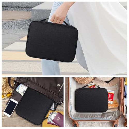 Watch Band Case, Watch Band Storage Organizer Compatible with 35 Watch Bands and Accessories, Watch Straps Carrying Case, Watch Band Holder Fit for Most Sizes of Watch Straps, Black - color: Black