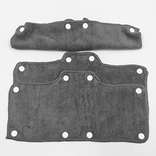 Dark Gray Sweatband for Hard Hat Washable Velvet Terry Cotton Hard Hat Liner NAEE snap on (6pcs) - color: Dark Gray