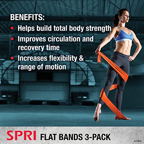 SPRI Flat Bands 3-Pack - - size: 3 Count (Pack of 4)