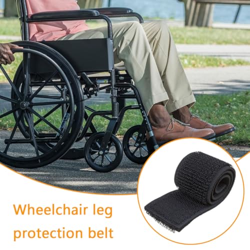 2 Pair Wheelchair Leg Straps,Wheelchair Foot Rest Straps Wheelchair Leg Support Harness Restraint Restraint Footrest for Wheelchair Elderly Patient(Black)
