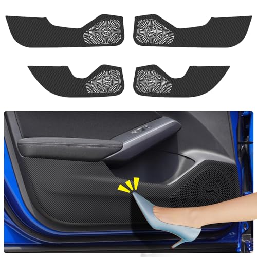 Car Door Anti Kick Pad for Honda Civic 2022 2023 2024 2025 2026，Acura Integra 2023-2026 Accessories Carbon Fiber Style Leather Sticker Sill Protector Cover Edge Guard Side Mat Interior Dirty Stickers