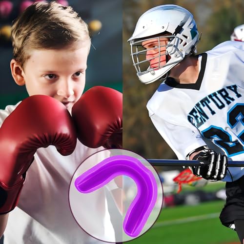 BBTO 20 Pcs Football Mouthguards Bulk | Youth & Adult Mouth Guard No Boil Mouthpiece Adult Youth Braces Soft Mouth Guard for Lacrosse Basketball Hockey Wrestling - color: Bright, size: L