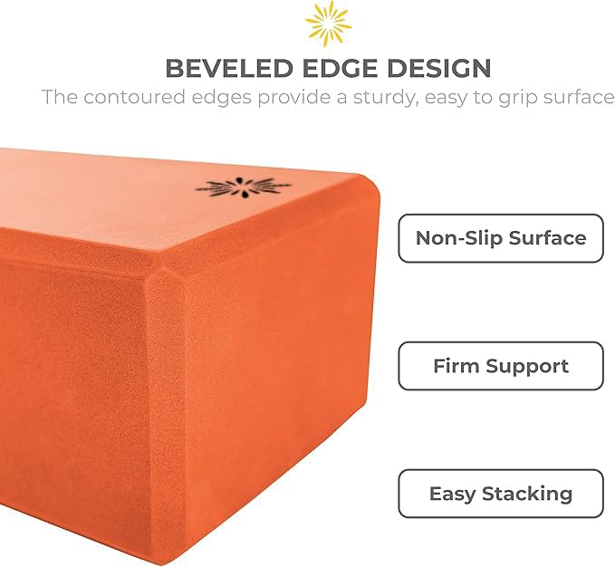 Bulk 4 in Foam Yoga Blocks, 10 Pack - color: Orange
