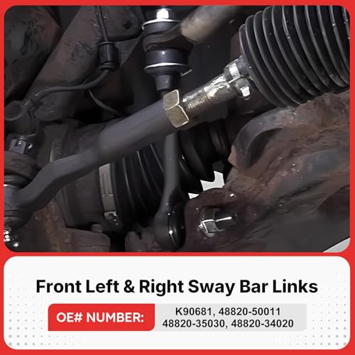 K90681 Zinc-Nickel Alloy Front Sway Bar End Link Stabilizer Bar Link Kit for 1996-2002 Toyota 4RUNNER,2005-2015 Toyota Tacoma,2000-2005 Toyota Tundra Replaces# 48820-50011 48820-34020 48820-35030 - color: K90681, size: Sway Bar Links