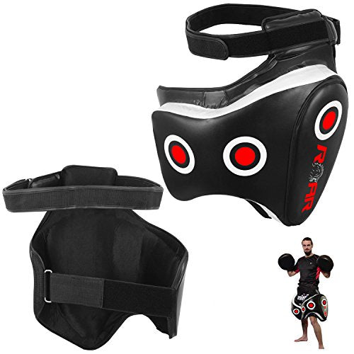 ROAR-INT MMA Thigh Pad Kickboxing Muay Thai Pads Boxing Leg Guard MMA, Punching, Taekwondo, Martial Arts Training Kick Leg Protector Guard - color: White-Black, size: Left-Leg