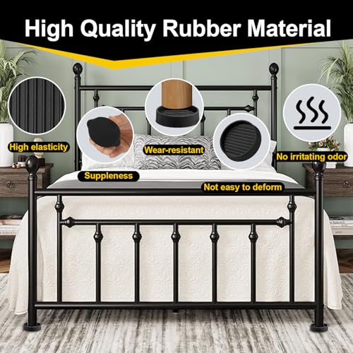 xxxHOLIC Rubber Non Slip Furniture Pads, 2" Black Round, Set of 4 | Furniture Grippers for Hardwood Floors, Anti Skid Furniture Cups, Table & Couch Stoppers, Floor Protectors for Furniture - color: Black, size: 2"Round