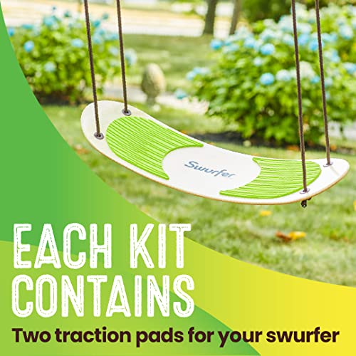 Swurfer SwurfGrip Traction Pads for Wooden Surf Swing – Comfortable Foam Grip Board Accessories, Heavy Duty Material - color: Green