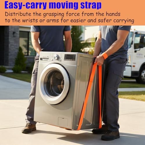 2-Pack Heavy Duty Furniture Moving Straps - for Moving Furniture, Appliances, and Heavy Items - Versatile Hand-Held Lifting Bands for Home & Office Use