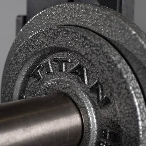 Titan Fitnes Cast Iron Olympic Plates, Classic Weight Plate Design, Hammer Finish - size: 2.5 LB Pair