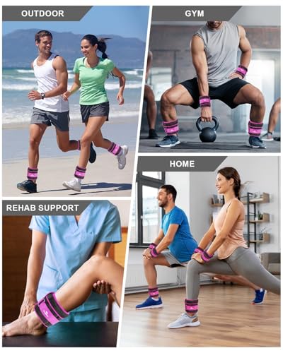 Fragraim Adjustable Ankle Weights 1-3/4/5/6/8/10/12/15/20 LBS Pair with Removable Weight for Jogging, Gymnastics, Aerobics, Physical Therapy - color: Purple, style: 1.5 lbs each( 3 lbs pair)