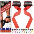 Lifting Straps Wrist Straps for Weightlifting Gym Straps Weight Lifting Deadlift Workout Women Men Dumbbell Straps for Hand RDL Strap Exercise Straps Dead Lift Cotton Neoprene Padded Zeus Power - color: 04-Red Silicone