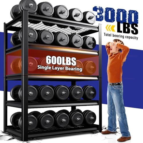 72"Hx59"Wx20"DGarage Shelving-2500 lbs 5 Tier Storage Shelves,Adjustable Heavy Duty Metal Shelving Unit and Storage Large Wire Rack,Utility Steel Shelf for Warehouse Industrial Pantry Basement - size: Wire/59"Wx20"Dx72"H