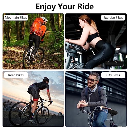 Bike Seat Cushion Gel Padded Bike Seat Cover Extra Soft Comfy for Men Women Comfort,with Peloton Stationary, Exercise, Mountain Bikes, Road & Electric - color: Black