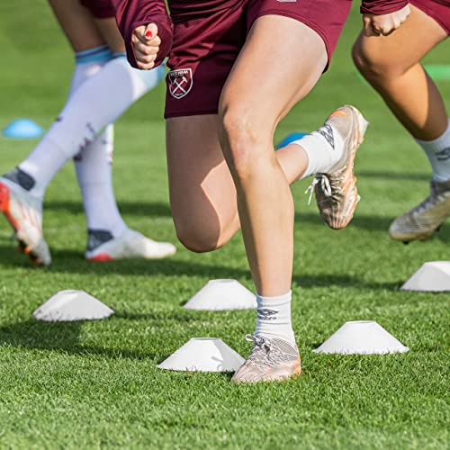 FORZA Multi-Sport Training Marker Cones | Pack of 50 or 1000 Soccer Cones in 8 Vibrant Colors - Durable Construction, Portability and Convenient Storage with Holder - color: White, size: Pack of 50
