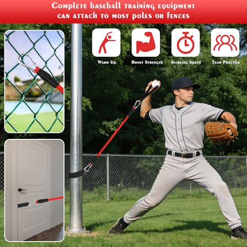 Baseball Resistance Bands Set – Baseball Pitching & Throwing Trainer with Arm Strength Training Bands for Youth Pitchers, Throwing Warm-Up, Arm Care and Softball Training Equipment - style: BSB01