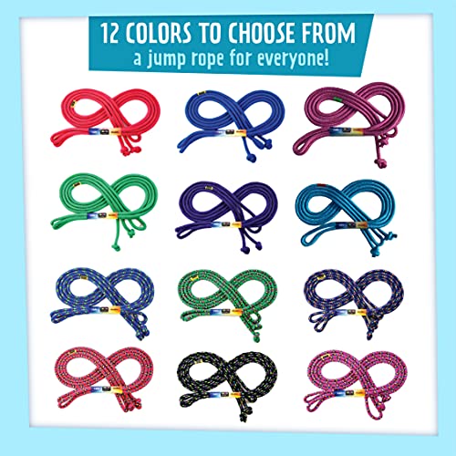 Just Jump It 16' Foot Single Jump Rope for Kids Women and Men - Active Outdoor Youth Fitness Excersing Equipment - Double Dutch Length Gym Accessories - color: Purple, size: 16 FEET