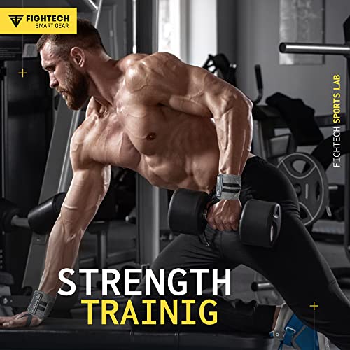 FIGHTECH Wrist Wraps for WeightLifting | 18 inch Professional Grade Lifting Wrist Wraps | Best for Powerlifting Competition, Strength Training, Bodybuilding (Gray, 18 Inch) - color: Gray