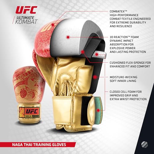 UFC Thai Naga Training Gloves - color: Black, size: 14oz