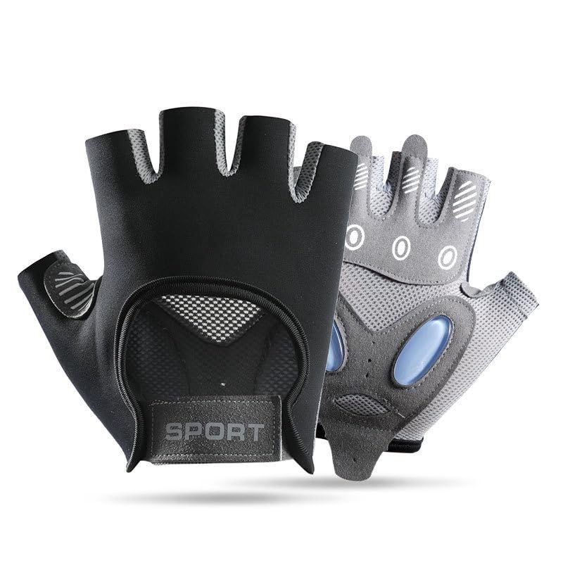 Women Workout Gloves Protection Dumbbell Glove Lightweight Breathable Glove - color: Black, size: Medium