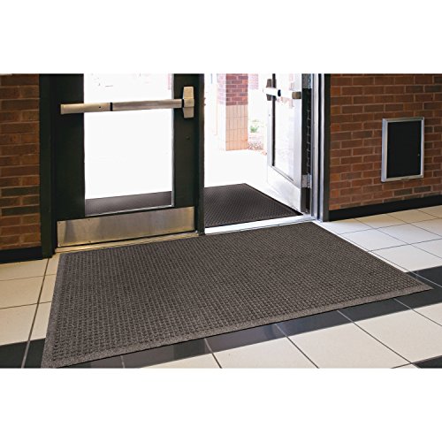 Guardian Floor Protection EG030504 EcoGuard Indoor Wiper Floor Mat, Recycled Plastic and Rubber, 3' Length, 5' Width, Charcoal - color: Charcoal, size: 3' x 5' (Rectangular)