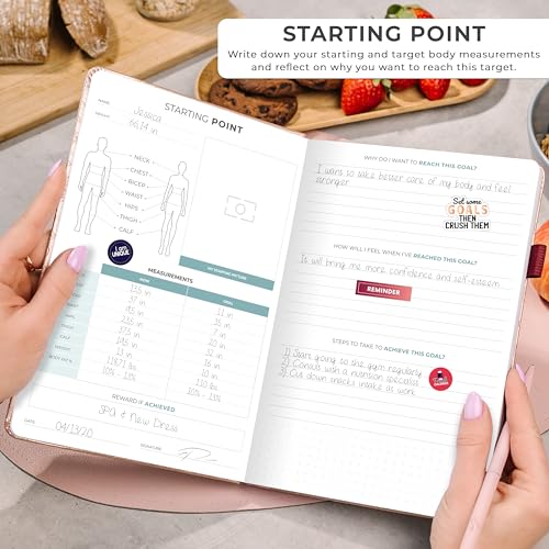 Clever Fox Weekly Meal Planner - Weekly & Daily Meal Prep Journal with Shopping and Grocery Lists for Menu Planning, Healthy Diet & Weight Loss Tracking, Lasts 1 Year, Undated, A5 - Rose Gold - color: Rose Gold