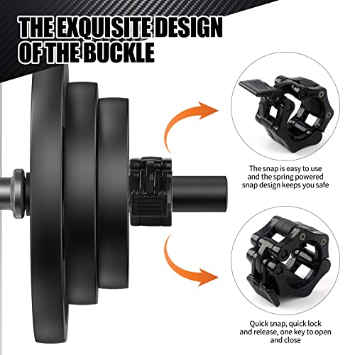 GreenBean 2PCS Olympic Adapter Sleeve 11.8" with Olympic Barbell Clamps 2", Converts 1" Standard Weight Plate Posts to 2" Olympic Weight Plate Posts, Removable end Cap