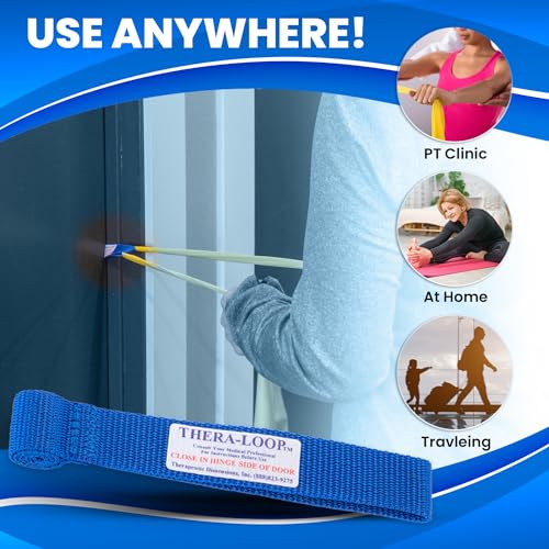 RangeMaster TheraLoop Door Anchors │ Non-Slip │ Complements Exercise Bands or Tubes │ Great for Exercising or Strengthening Activities│10 Pack, Blue - color: Blue, size: 10