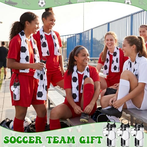 18 Set Soccer Cooling Towels with Plastic Container and Name Card 40"x12" Microfiber Breathable Chilly Ice Towel Sweat Towels Bulk for Neck Players Team Gift Sport Running Party Favors - style: Soccer
