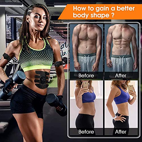 Fitness Belt EMS Abs Stimulator Muscle Toner Abdominal Training Fitness Workout Equipment Ab Core Toner Belt for Abdominal/Arm/Leg for Home Use