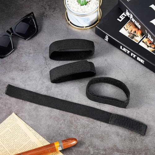 JaGely 2 Pairs Black Boot Blousers Elastic Boot Straps Bands Blousing Straps Ankle Hook and Loop for Hunting Hiking Cycling - size: 5 cm*30 cm