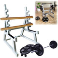 Squat Rack Pen Holder, Mini Barbell Rack Pen Holder Desktop Squat Rack with Barbells and Weights, Fun Desk Accessories for Fitness Enthusiasts and Weightlifting Fans (Barbell Rack Only)