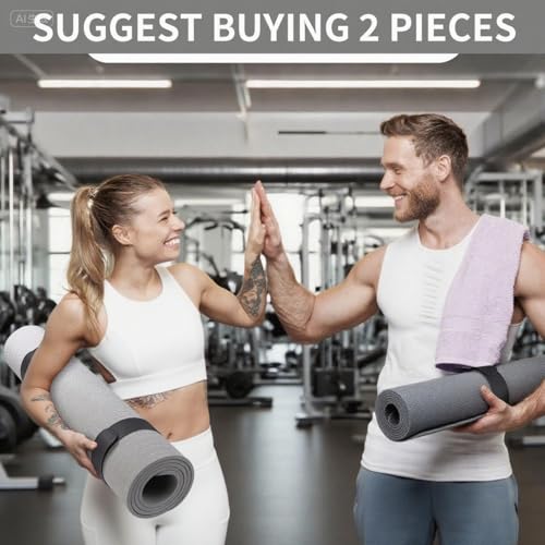 Yoga Mat Carrier Strap, Adjustable Thick Straps Sling for Carrying Large Mats, Stretching Band - color: Slap Band Grey
