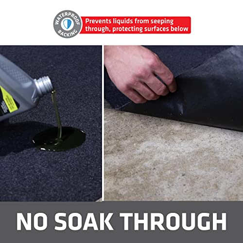 Drymate Oil Spill Mat (29" x 36"), Premium Absorbent Oil Pad, Reusable, Washable, Durable, Waterproof Backing Contains Liquids, Protects Garage Floor Surface (USA Made) - size: 2'5" x 3' (Rectangular)