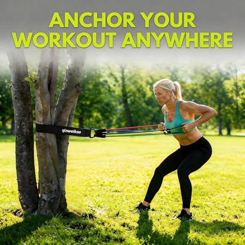 Door Anchor Strap for Resistance Bands, Padded Nylon Workout Door Anchor Fits Loop Bands & Exercise Tubes for Home Gym Physical Therapy - color: Black07 24"