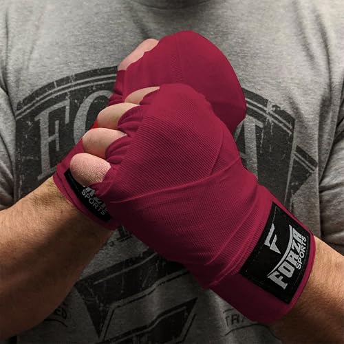Forza Sports 180" Mexican Style Boxing and MMA Handwraps - color: Blood Red