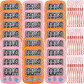 Weewooday 24 Pcs Small Digital Kitchen Timer Magnetic Back and Switch Minute Second Count up Countdown Big LCD Display Loud Alarm for Teacher Cooking Baking (Pink,Orange) - color: Pink, Orange